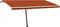 vidaXL - Luifel - automatisch - met - LED - windsensor - 400x300 - cm - oranje - bruin