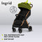 Lionelo Ingrid - Buggy - Auto-Folding Systeem - 360° EVA Wielen - XXL Luifel UPF50+ - Verstelbare Rugleuning en Voetsteun - Zwart
