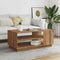 vidaXL - Salontafel - 102x55x43 - cm - bewerkt - hout - artisanaal - eikenkleur