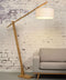 GOOD&MOJO Vloerlamp Montblanc - Bamboe/Donkergrijs - 175x47x207cm - Scandinavisch,Bohemian - Staande lampen voor Woonkamer - Slaapkamer
