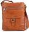 Leren A5 Crossbodytas met tabletvak - Nebraska - Brandy Cognac