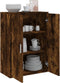 vidaXL - Dressoir - 60x31x84 - cm - bewerkt - hout - gerookt - eikenkleurig