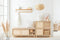 SoBuy FSR163-N - Schoenenbank - Houtlook met Schuifdeuren - Naturel