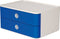 HAN smart-box - ALLISON - 2 lades - stapelbaar - wit/royal blauw - HA-1120-14