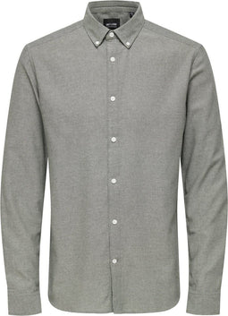ONLY & SONS ONSTAR SLIM MELANGE BTN DOWN LS SHIRT - Casual overhemd - Lange mouwen - Maat XXL