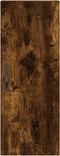 vidaXL - Wandkast - 34,5x34x90 - cm - bewerkt - hout - gerookt - eikenkleurig