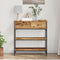 vidaXL - Console - Tafel - Oud - Hout - 72,5x25x75 - cm - Engineered - Wood - & - Staal