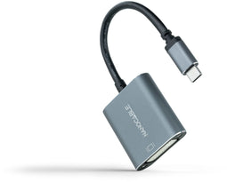 Nanocable 10.16.4103-G - Adapter USB C naar DVI - 15 cm - Grijs