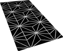 SIBEL - Laagpolig vloerkleed - Zwart - 80 x 150 cm - Viscose