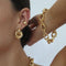 Orelia oorstekers - chunky verstrengeling ringen - goudkleurig