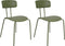 SIBLEY - Eetkamerstoel set van 2 - Groen - Synthetisch materiaal