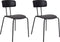 SIBLEY - Eetkamerstoel set van 2 - Zwart - Synthetisch materiaal