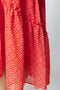 Colourful Rebel Embla - Midi Jurk - Lange mouw met ceintuur en volant - Maat M