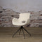 SIDD Campo swivel armchair - fabric Teddy MJ8-1 White