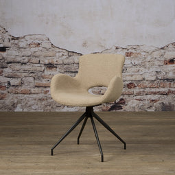 SIDD Campo swivel armchair - fabric Teddy MJ8-3 Light brown