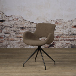 SIDD Campo swivel armchair - fabric Teddy MJ8-7 Dark brown