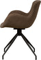 SIDD Campo swivel armchair - fabric Teddy MJ8-7 Dark brown