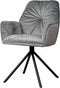SIDD Palma armchair - fabric Bluvel 14 grey