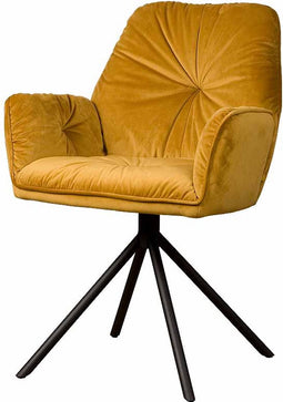 SIDD Palma armchair - fabric Bluvel 68 yellow