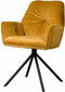 SIDD Palma armchair - fabric Bluvel 68 yellow
