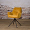 SIDD Palma armchair - fabric Bluvel 68 yellow