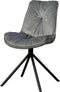 SIDD Palma sidechair - fabric Bluvel 14 grey