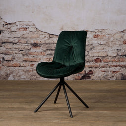 SIDD Palma sidechair - fabric Bluvel 78 green