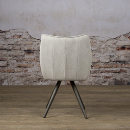 SIDD Riviera swivel armchair - fabric Brego 02 light grey