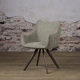 SIDD Riviera swivel armchair - fabric Brego 09 middle grey