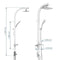 SCHÜTTE MADAGASKAR - Douchesysteem - Regendouche 121 cm - Wit & Chroom