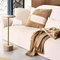 Side table Fino Gold / Iron / travertine