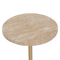 Side table Fino Gold / Iron / travertine