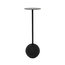 Side table M, Black Matt black / Aluminium