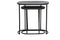 Side Table S/2 Max 53x26x53 Cm Bocov Antique Lead-black
