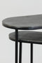 Side Table S/2 Max 53x26x53 Cm Bocov Antique Lead-black