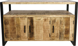 Sideboard Havana - 3-deurs - mangohout/ijzer