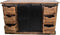 Sideboard Melbourne - 140x43x85 - Naturel/zwart - Rustiek mangohout/ijzer
