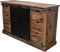 Sideboard Melbourne - 140x43x85 - Naturel/zwart - Rustiek mangohout/ijzer