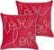 SIDERASIS - Sierkussen set van 2 - Rood - 45 x 45 cm - Fluweel