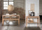 Sidetable Amalfi Naturel/Wit W90 cm - Giga Living