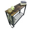 Sidetable consoletafel Stoer industrieel vintage - zwart metaal bruin hout