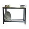 Sidetable consoletafel Stoer industrieel vintage - zwart metaal bruin hout
