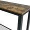 Sidetable consoletafel Stoer industrieel vintage - zwart metaal bruin hout