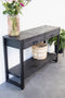 Sidetable mangohout zwart | 120 x 35 x 76 cm | Industrieel