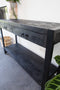 Sidetable mangohout zwart | 120 x 35 x 76 cm | Industrieel