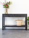 Sidetable mangohout zwart | 120 x 35 x 76 cm | Industrieel