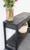 Sidetable mangohout zwart | 120 x 35 x 76 cm | Industrieel