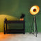 Sidetable mangohout zwart | 120 x 35 x 76 cm | Industrieel