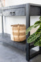 Sidetable mangohout zwart | 120 x 35 x 76 cm | Industrieel