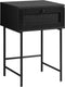 Sidetable Melamine Zwart - 45x45cm - 1 Laden - Tafel Pensacola - Giga Living
